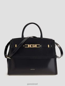 GUESS נשים ילקוט עור בינוני של cristina F8RV2864 תיקים הדפס פרחוני שחור