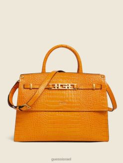 GUESS נשים ילקוט עור כריסטינה קרוק F8RV3286 תיקים תפוז