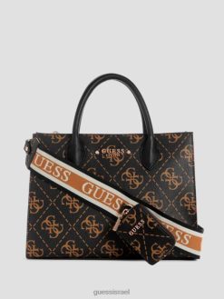 GUESS נשים ילקוט rea quattro g high society F8RV2843 תיקים מולטי חום