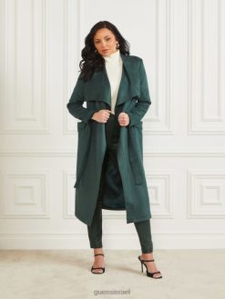 GUESS נשים כיסוי הדסון F8RV1967 לבוש ירוק שניל