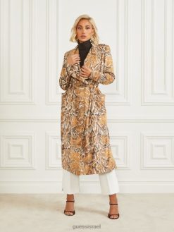 GUESS נשים כיסוי מודפס מעור נחש של hudson F8RV1922 לבוש טביעת עור סודית