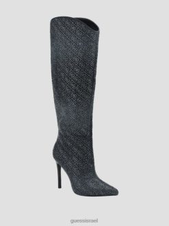 GUESS נשים מגפיים בריאן ריינסטון בגובה הברך F8RV3527 הַנעָלָה שָׁחוֹר