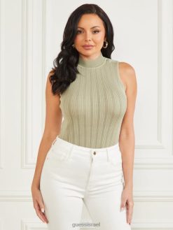 GUESS נשים מיכל צוואר גבוה של זואי F8RV1057 לבוש גן מרווה