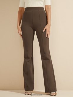 GUESS נשים מכנס מתרחב קלואי F8RV2179 לבוש קוקופ