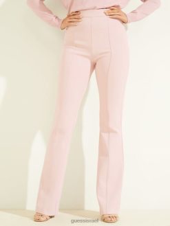 GUESS נשים מכנס מתרחב קלואי F8RV2186 לבוש ערפל לילך