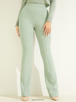 GUESS נשים מכנס מתרחב קלואי F8RV2195 לבוש אפור צפחה