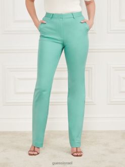 GUESS נשים מכנס פרנקה מתרחב F8RV2073 לבוש שמיים וינטג'