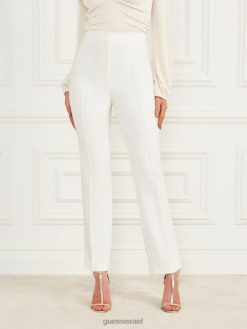 GUESS נשים מכנס רגל ישרה של לוגן F8RV2110 לבוש פנינה חיוורת
