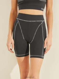 GUESS נשים מכנסי אופנועים קצרים של צ'לסי F8RV2532 לבוש כחול גרפיט אפור