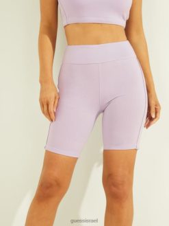 GUESS נשים מכנסי אופנוענים אקולוגיים דורין F8RV2325 לבוש עלי כותרת ויסטריה