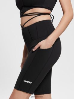 GUESS נשים מכנסי אופנוענים של בריגיט F8RV2283 לבוש שָׁחוֹר