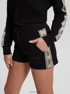 GUESS נשים מכנסי זיעה אקולוגיים בריטני F8RV2206 לבוש שָׁחוֹר