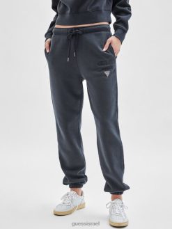GUESS נשים מכנסי טרנינג לוגו קלאסיים של originals F8RV2480 לבוש מולטי שחור שטוף החוצה