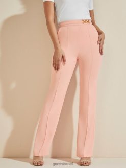 GUESS נשים מכנסי מרים F8RV2393 לבוש ורד האסינדה