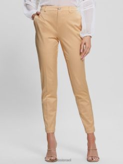 GUESS נשים מכנסי סאטן של זואי F8RV2164 לבוש מולטי אפרסק חולי