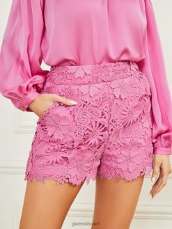 GUESS נשים מכנסי תחרה של פלורה F8RV2035 לבוש רוקר רוז'