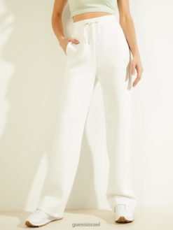 GUESS נשים מכנסיים אקולוגיים ברנדה רחבים F8RV2489 לבוש מלח אוקיינוס