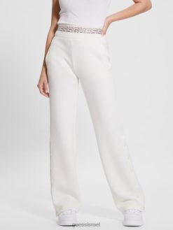 GUESS נשים מכנסיים אקטיביים בסריג צלילה אקולוגי aletha F8RV2037 לבוש מלח אוקיינוס