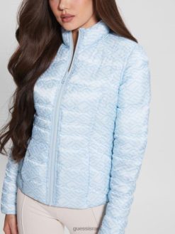GUESS נשים מעיל אקו ג'ניס הפיך F8RV1986 לבוש אוויר צח