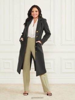 GUESS נשים מעיל פרנצ'סקה לונדון F8RV1819 לבוש ירוק שניל