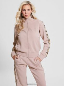 GUESS נשים מעיל eco britney לוגו טייפ F8RV1839 לבוש טאופ יוקרתי