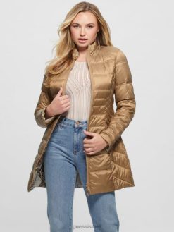 GUESS נשים מעיל eco joy הפיך F8RV1992 לבוש חול רטוב