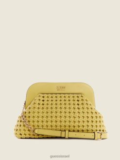 GUESS נשים מצמד מסגרת סיציליה F8RV3319 תיקים זהב בהיר