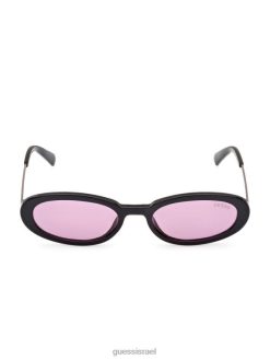 GUESS נשים משקפי שמש אובליות מקוריות F8RV3737 אבזר שָׁחוֹר