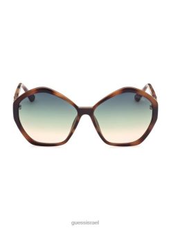GUESS נשים משקפי שמש לוגו גיאומטריים גדולים במיוחד F8RV3769 אבזר עוולה 53p