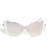 GUESS נשים משקפי שמש ללא שוליים מראות F8RV3696 אבזר לבן