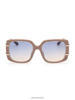 GUESS נשים משקפי שמש מרובעים בגודל גדול F8RV3764 אבזר עָרוֹם