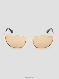 GUESS נשים משקפי שמש מתכת gia F8RV3756 אבזר זהב עם זרוע נזיקית
