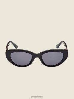 GUESS נשים משקפי שמש צבעוניים מפלסטיק F8RV3760 אבזר שָׁחוֹר