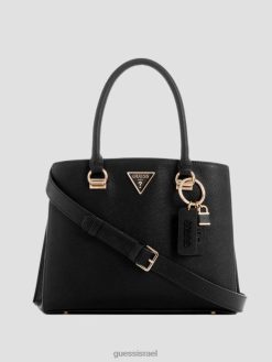 GUESS נשים נואל חברה ילקוט F8RV2823 תיקים הדפס פרחוני שחור