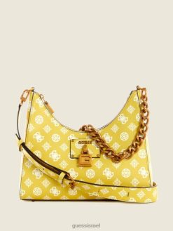 GUESS נשים נווד במרכז הבמה F8RV2990 תיקים לוגו סיטרין