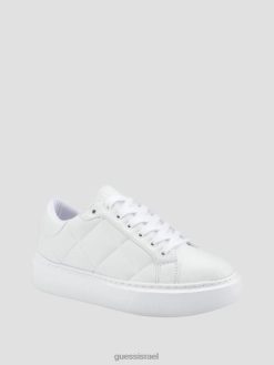 GUESS נשים נעלי סניקרס נמוכות קווילטות של hilan F8RV3360 הַנעָלָה מה פרחוני