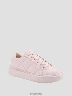 GUESS נשים נעלי סניקרס נמוכות קווילטות של hilan F8RV3361 הַנעָלָה ורוד בהיר 680