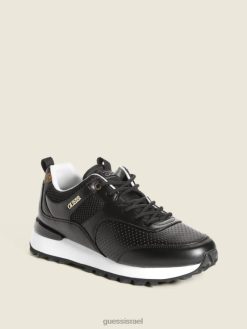 GUESS נשים נעלי ספורט מחוררות סלבי F8RV2467 הַנעָלָה שחור 1