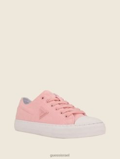 GUESS נשים נעלי ספורט קנבס נמוכות של pranze F8RV3366 הַנעָלָה ורוד בהיר