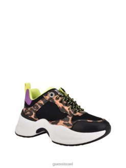 GUESS נשים נעלי ספורט שמנמנות של juless F8RV2458 הַנעָלָה בד שחור
