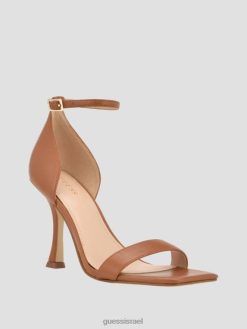 GUESS נשים נעלי עקב מעור יעל F8RV3399 הַנעָלָה חום בינוני
