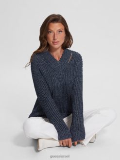 GUESS נשים סוודר גזרה של lise F8RV1597 לבוש לורקס כחול מושחר