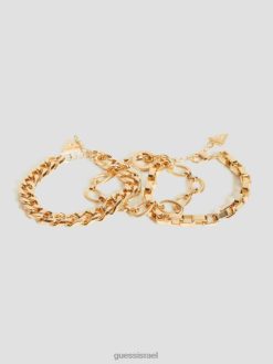 GUESS נשים סט צמיד שרשרת F8RV3843 אבזר זהב