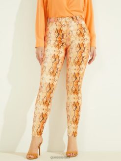 GUESS נשים סטילטו מעור נחש מס. ג'ינס סקיני 97 F8RV282 לבוש עור סונורה