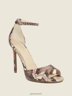 GUESS נשים סנדל סטילטו מעור אביאלה F8RV3442 הַנעָלָה ורוד בהיר 680