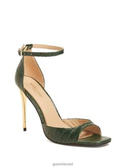 GUESS נשים סנדל עם עקבים F8RV3420 הַנעָלָה קרוקו ירוק