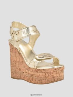 GUESS נשים סנדלי טריז קטלין F8RV3456 הַנעָלָה זהב