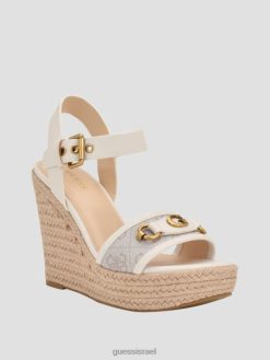 GUESS נשים סנדלי טריז של hisley F8RV3454 הַנעָלָה שנהב 150