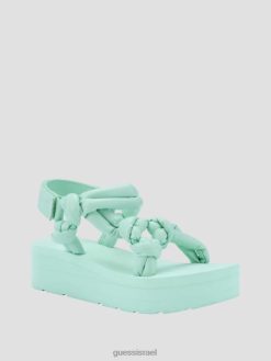 GUESS נשים סנדלי פלטפורמה מסוקסים של אלבינה F8RV3482 הַנעָלָה צבע עניבת ג'ינס