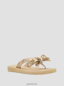 GUESS נשים סנדלי פפיון טוטה F8RV3457 הַנעָלָה זהב